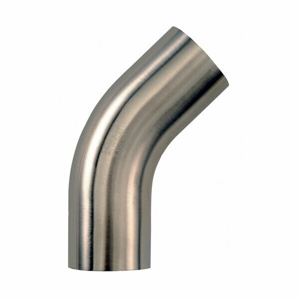 Elbow 45 Degree Weld 4 316L #7, Sanitary Food Grade Fittings, Mfr#: B2KS-4-316L-7
